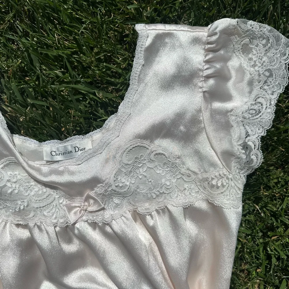 Vintage Dior Silk Babydoll Dress - Picture 2 of 5